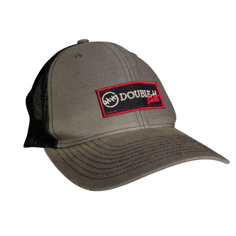 HH Double H Boots Hat Mens Cap Trucker Hat Snapback Adjustable Gray Baseball